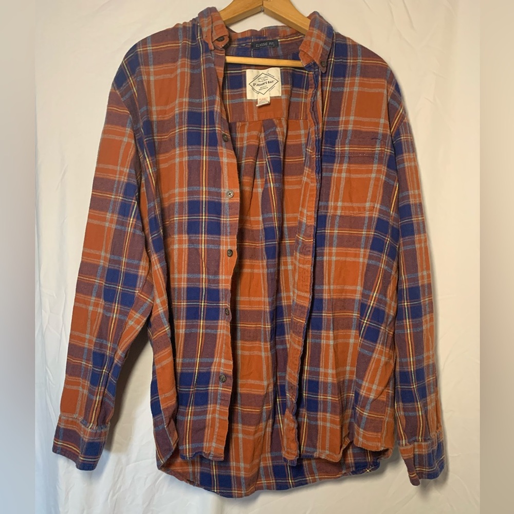 St. John’s Bay Flannel Orange and Blue